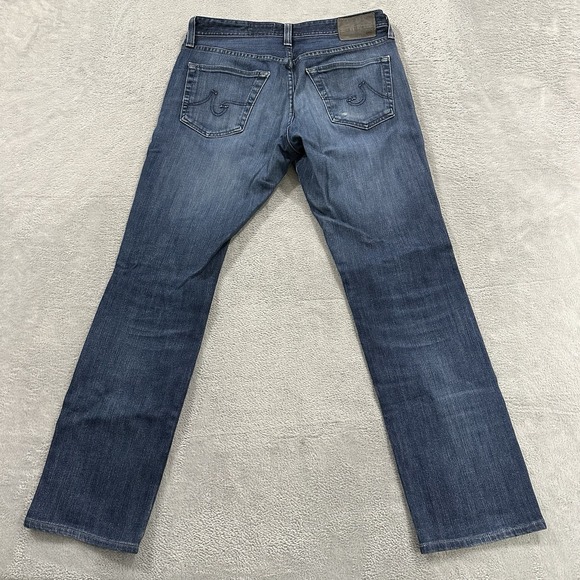 AG Adriano Goldschmied Jeans Men 31 x 34 The Everett Slim Straight Blue USA Made - Picture 3 of 10
